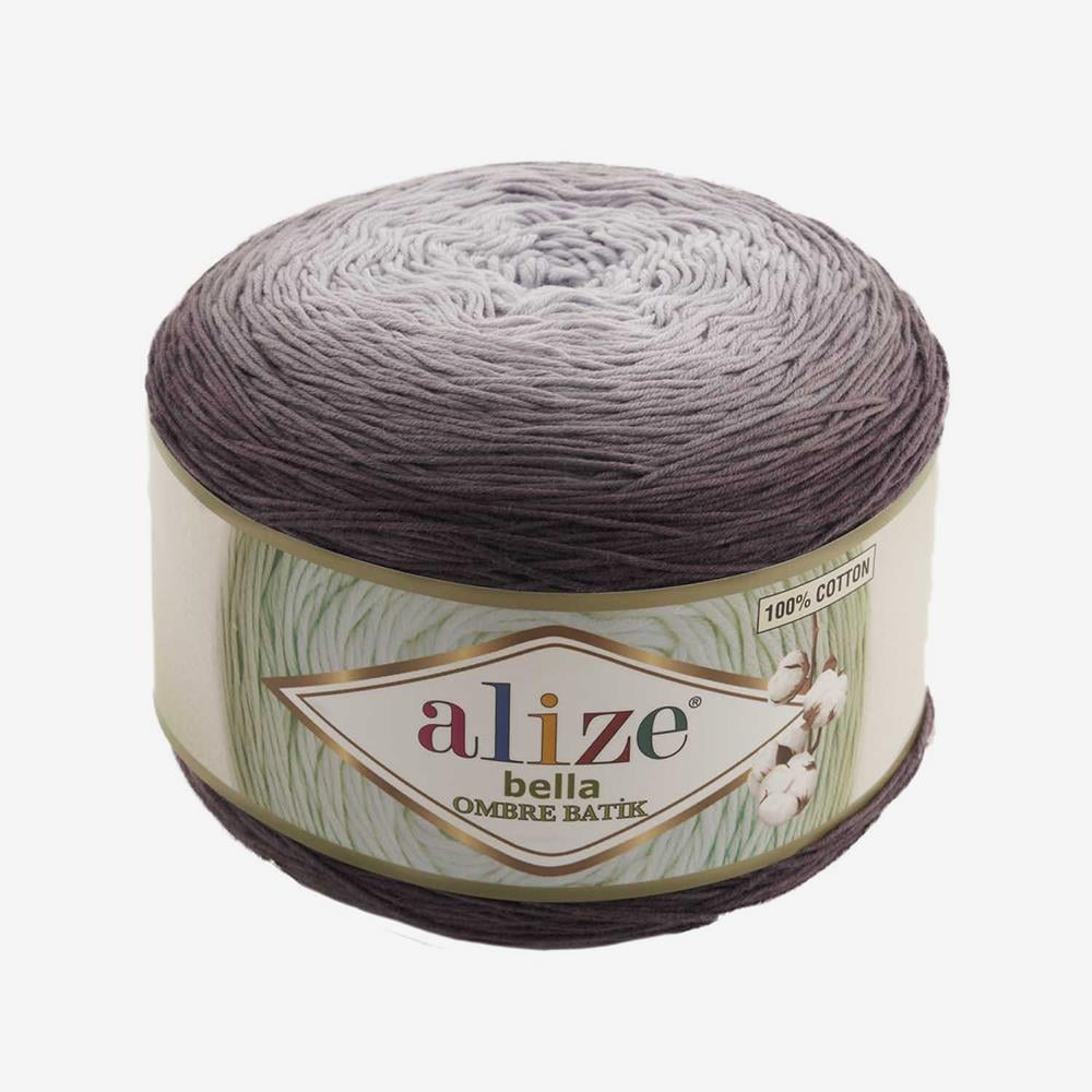 ALİZE BELLA OMBRE BATİK - EBRULİ EL ÖRGÜ İPİ GRİ - 7411