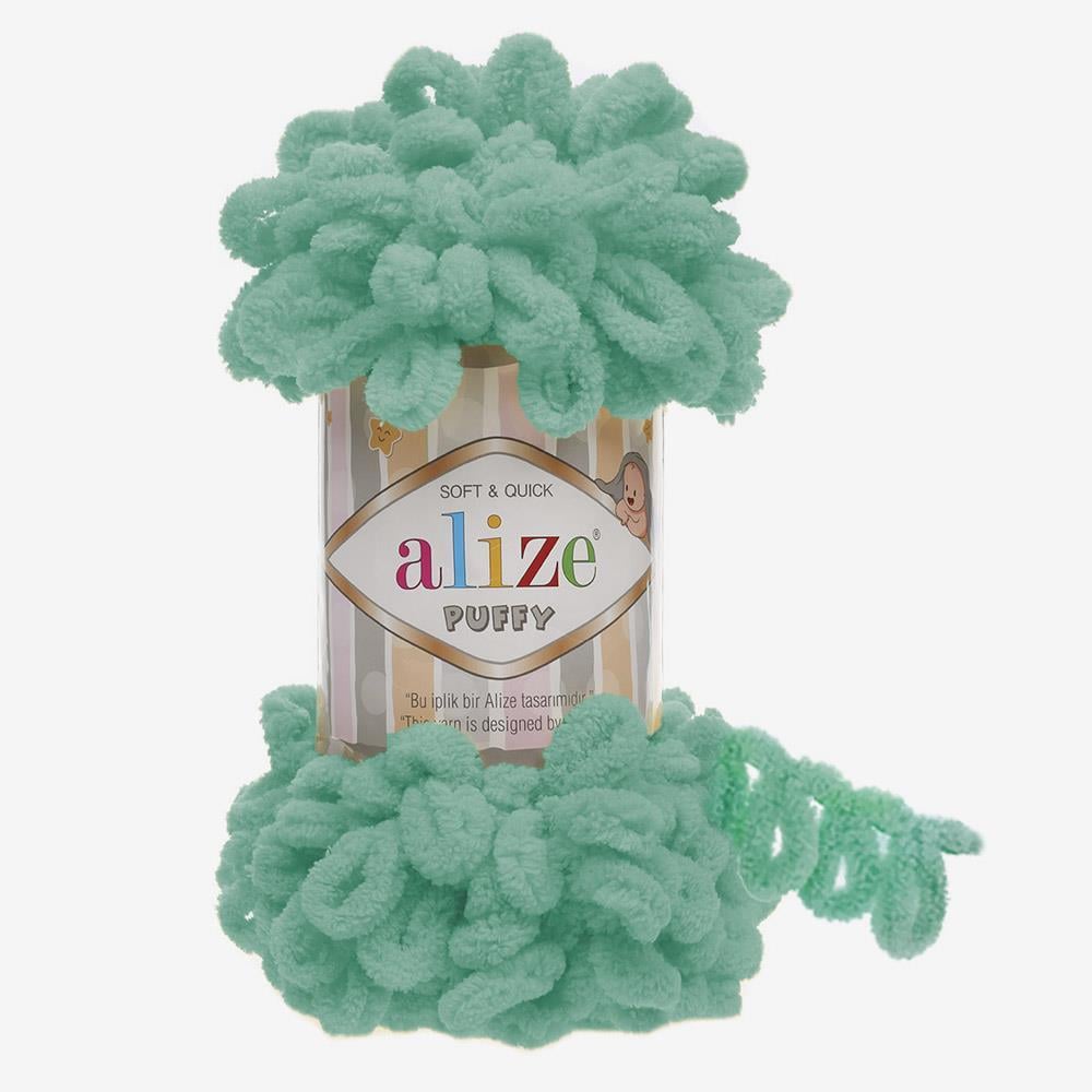 ALİZE PUFFY - AKSESUAR EL ÖRGÜ İPİ SU YEŞİLİ - 490
