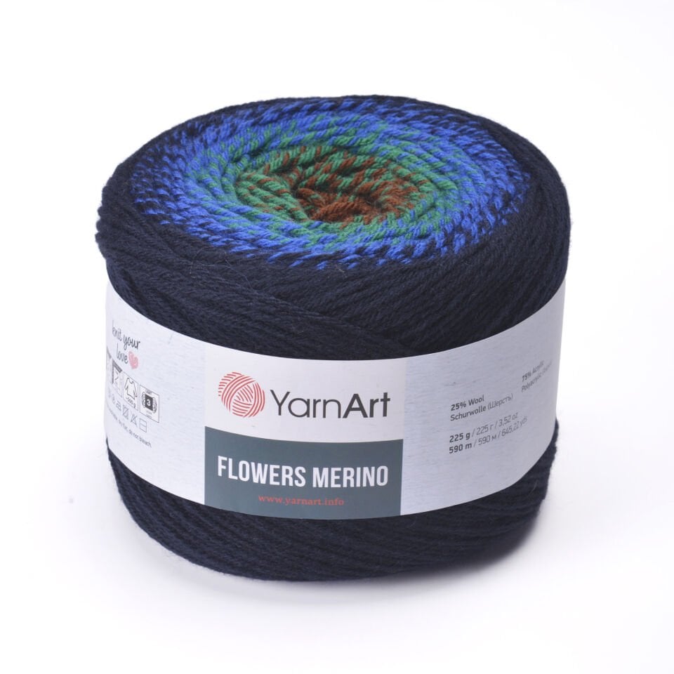 YARNART FLOWERS MERINO - EBRULİ EL ÖRGÜ İPİ EBRULİ - 554