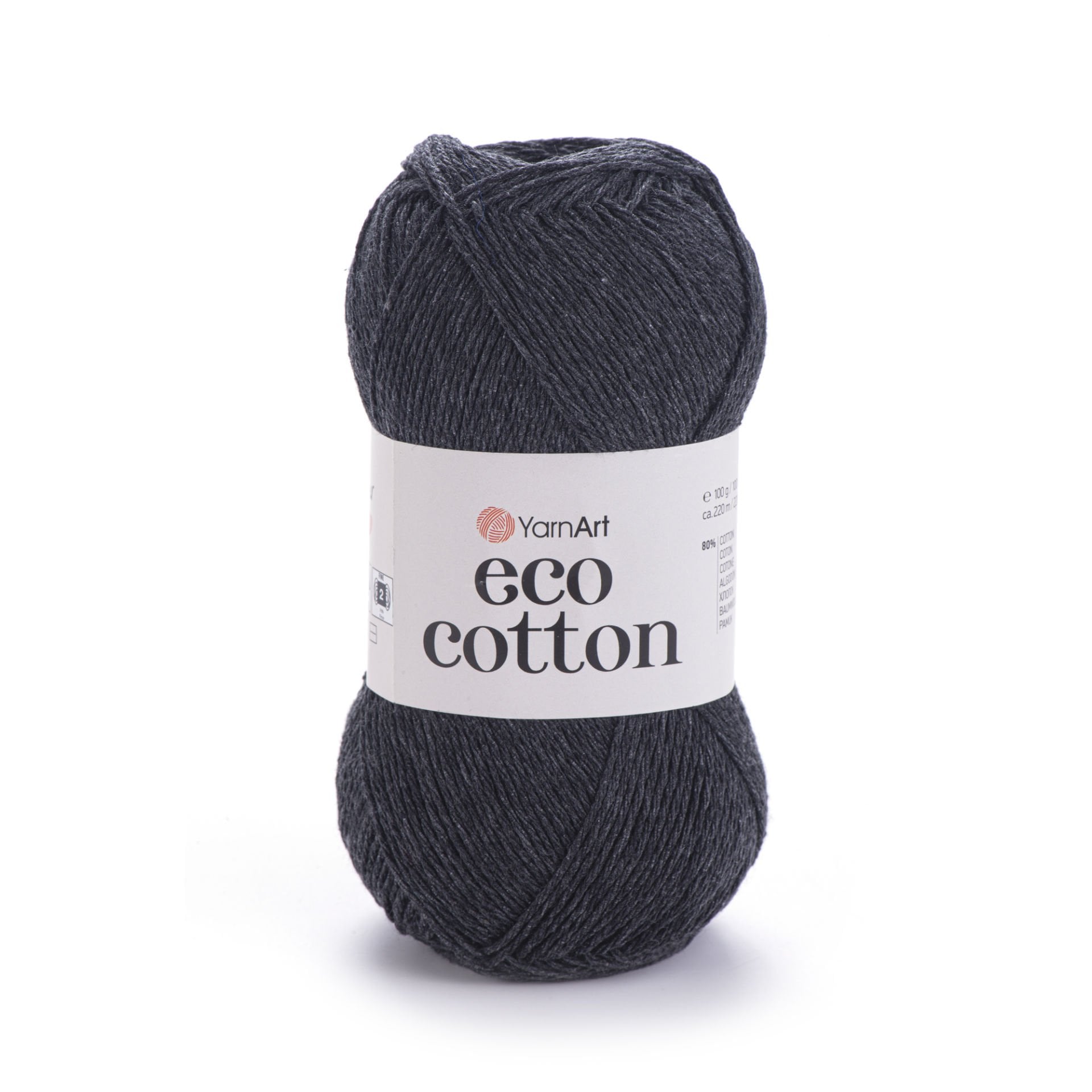 YARNART ECO COTTON - EL ÖRGÜ İPİ ANTRASİT - 780