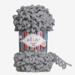 ALİZE PUFFY FINE - AKSESUAR EL ÖRGÜ İPİ GRİ - 343