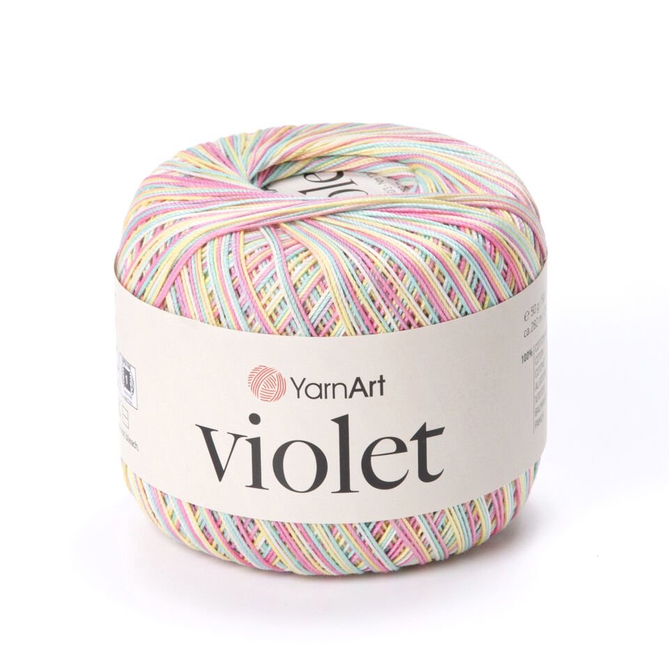 YARNART VIOLET MELANGE - EBRULİ, MERSERİZE DANTEL İPİ EBRULİ - 502