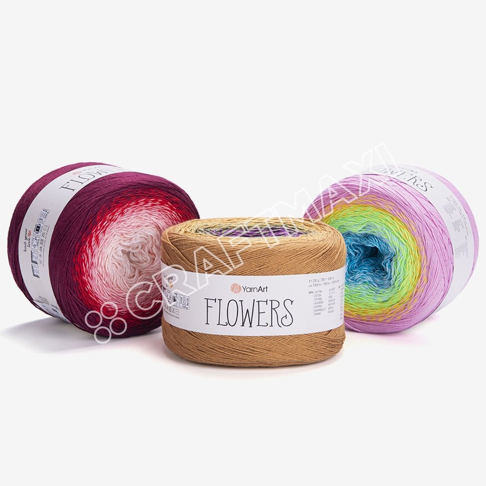 YARNART FLOWERS - EBRULİ EL ÖRGÜ İPİ