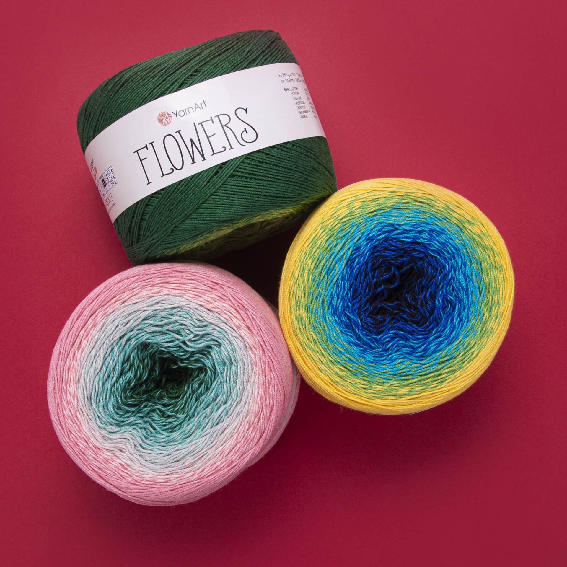 YARNART FLOWERS - EBRULİ EL ÖRGÜ İPİ