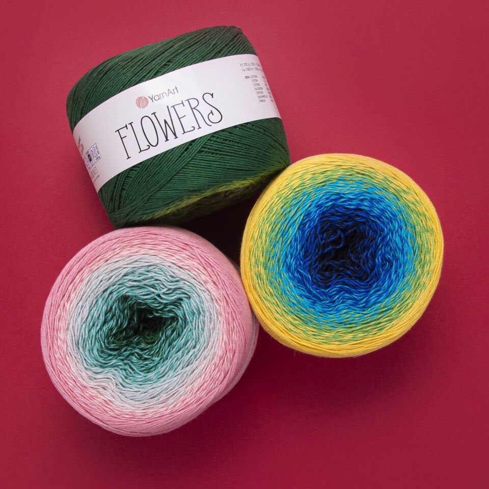 YARNART FLOWERS - EBRULİ EL ÖRGÜ İPİ