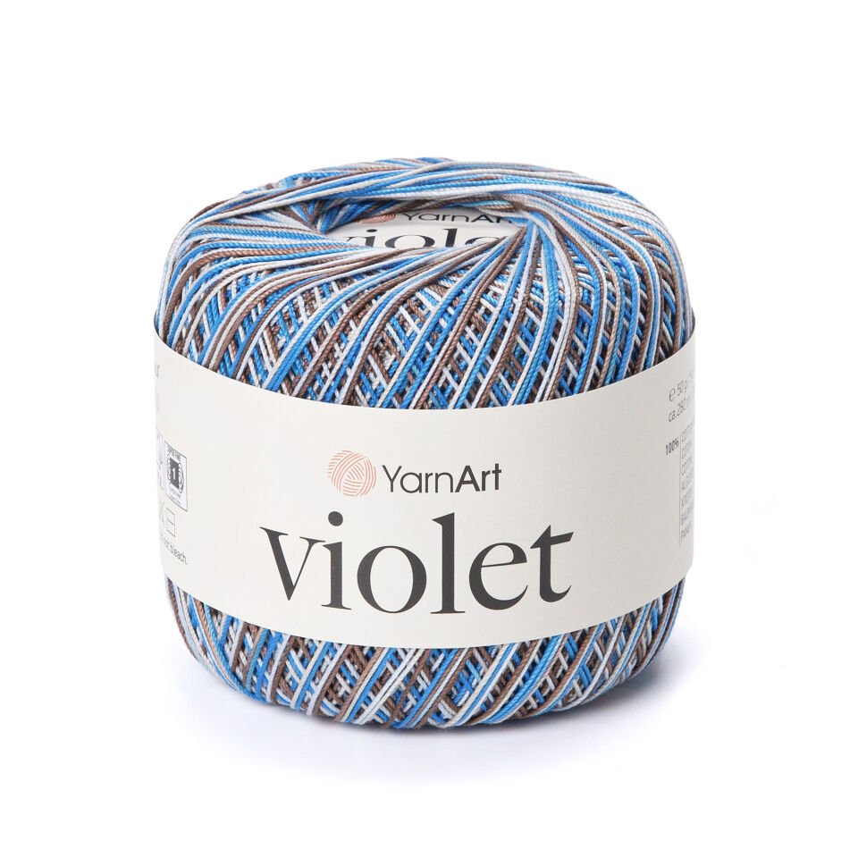 YARNART VIOLET MELANGE - EBRULİ, MERSERİZE DANTEL İPİ EBRULİ - 505