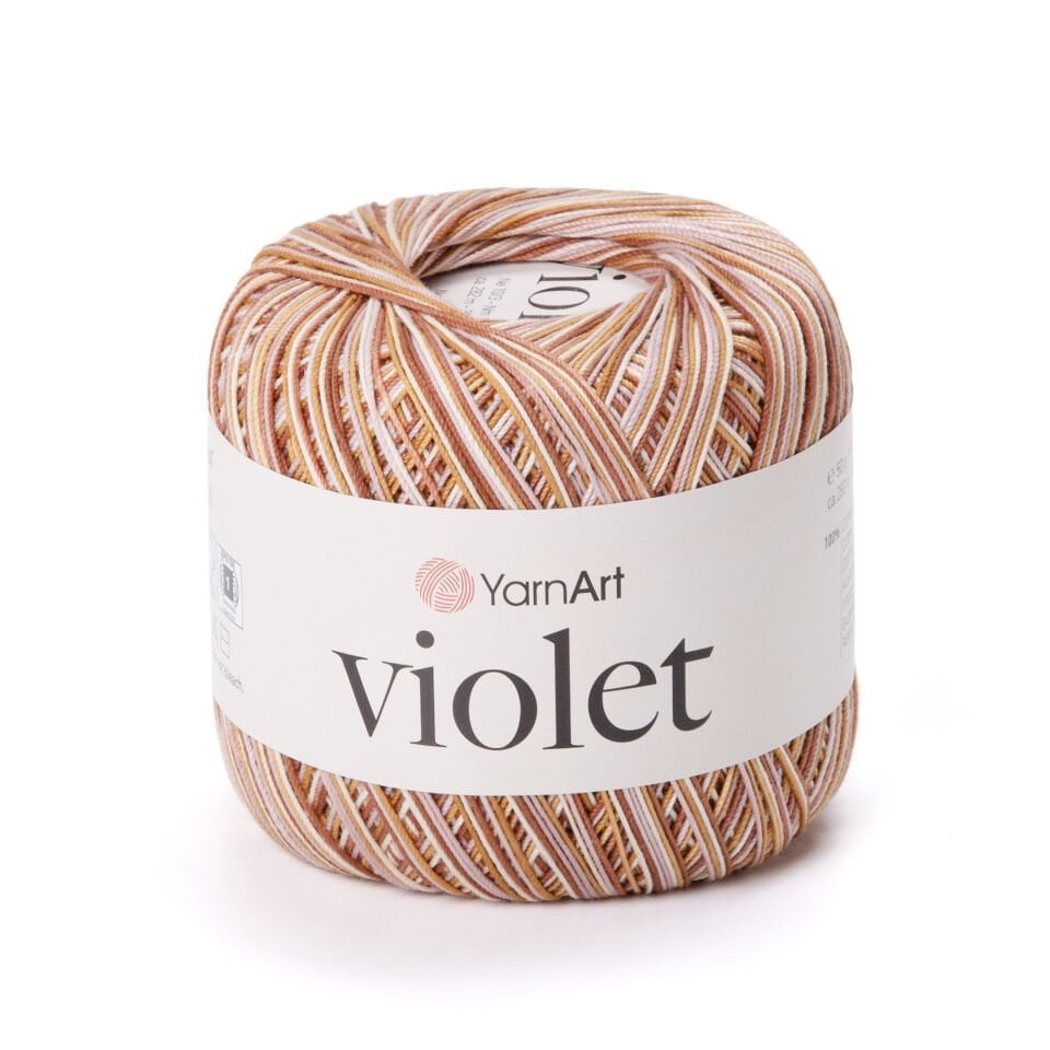 YARNART VIOLET MELANGE - EBRULİ, MERSERİZE DANTEL İPİ EBRULİ - 506