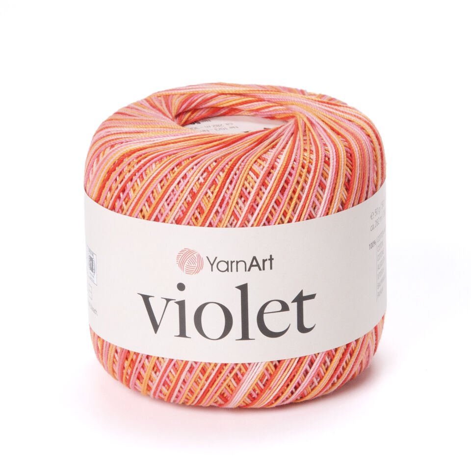 YARNART VIOLET MELANGE - EBRULİ, MERSERİZE DANTEL İPİ EBRULİ - 507