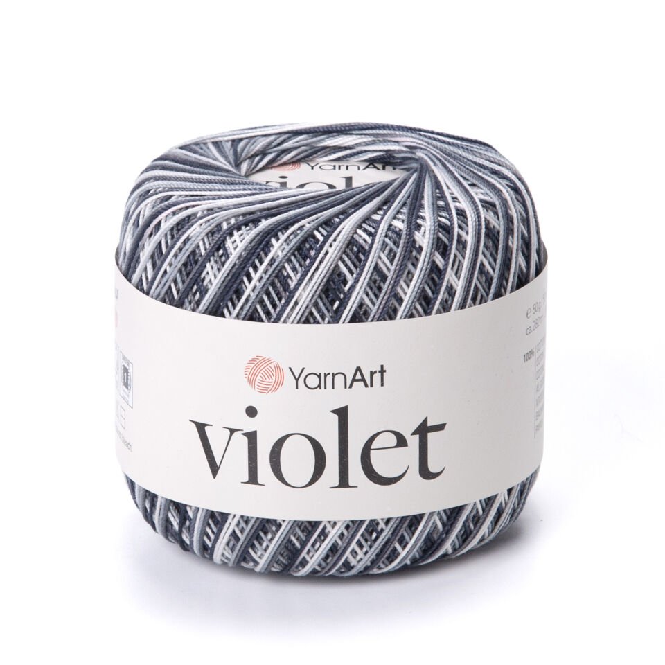 YARNART VIOLET MELANGE - EBRULİ, MERSERİZE DANTEL İPİ EBRULİ - 509