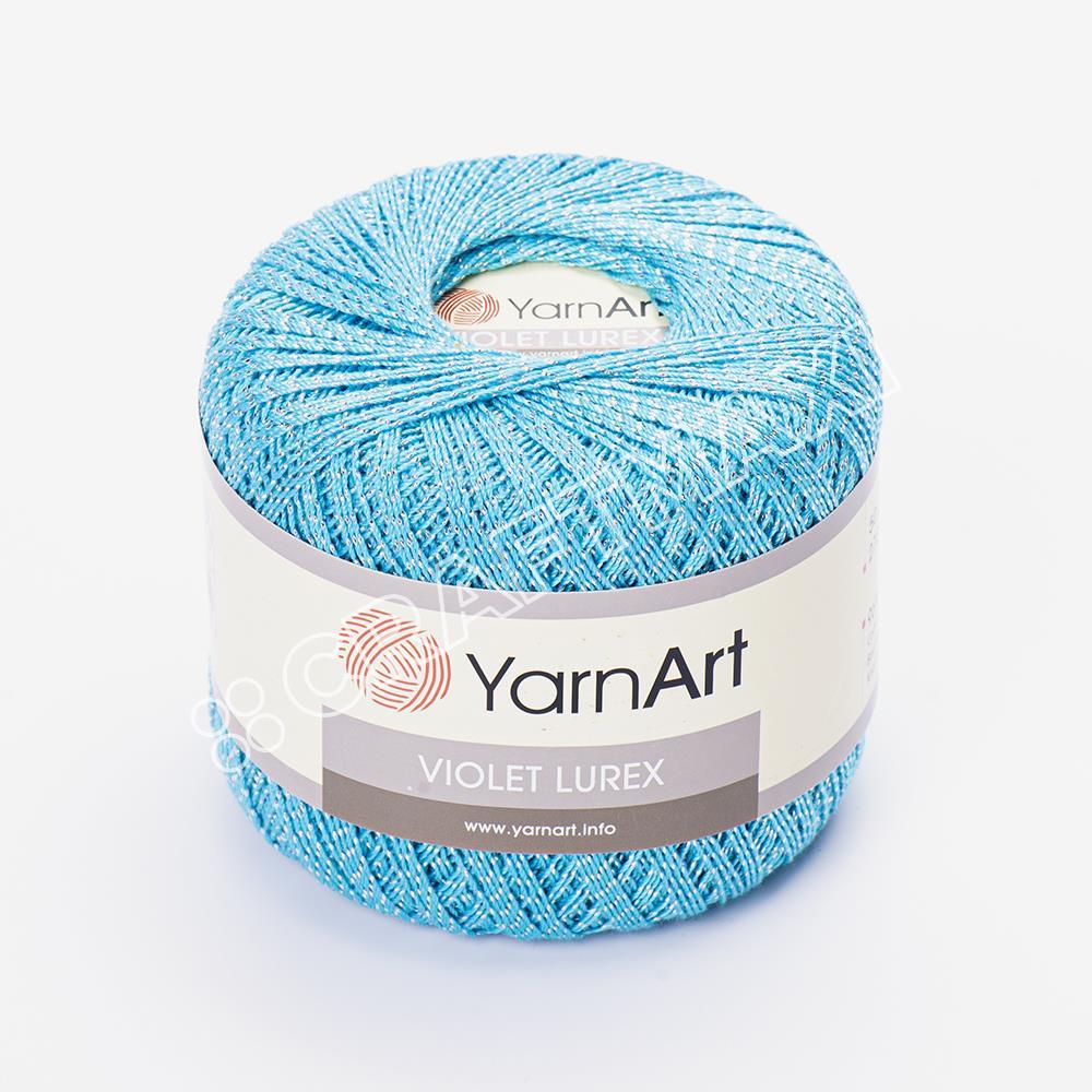 YARNART VIOLET LUREX - SİMLİ, MERSERİZE DANTEL İPİ MAVİ - 10008