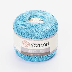 YARNART VIOLET LUREX - SİMLİ, MERSERİZE DANTEL İPİ MAVİ - 10008