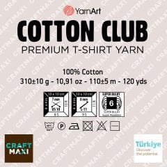 YARNART COTTON CLUB - PENYE KUMAŞ EL ÖRGÜ İPİ SAFRAN - 7317