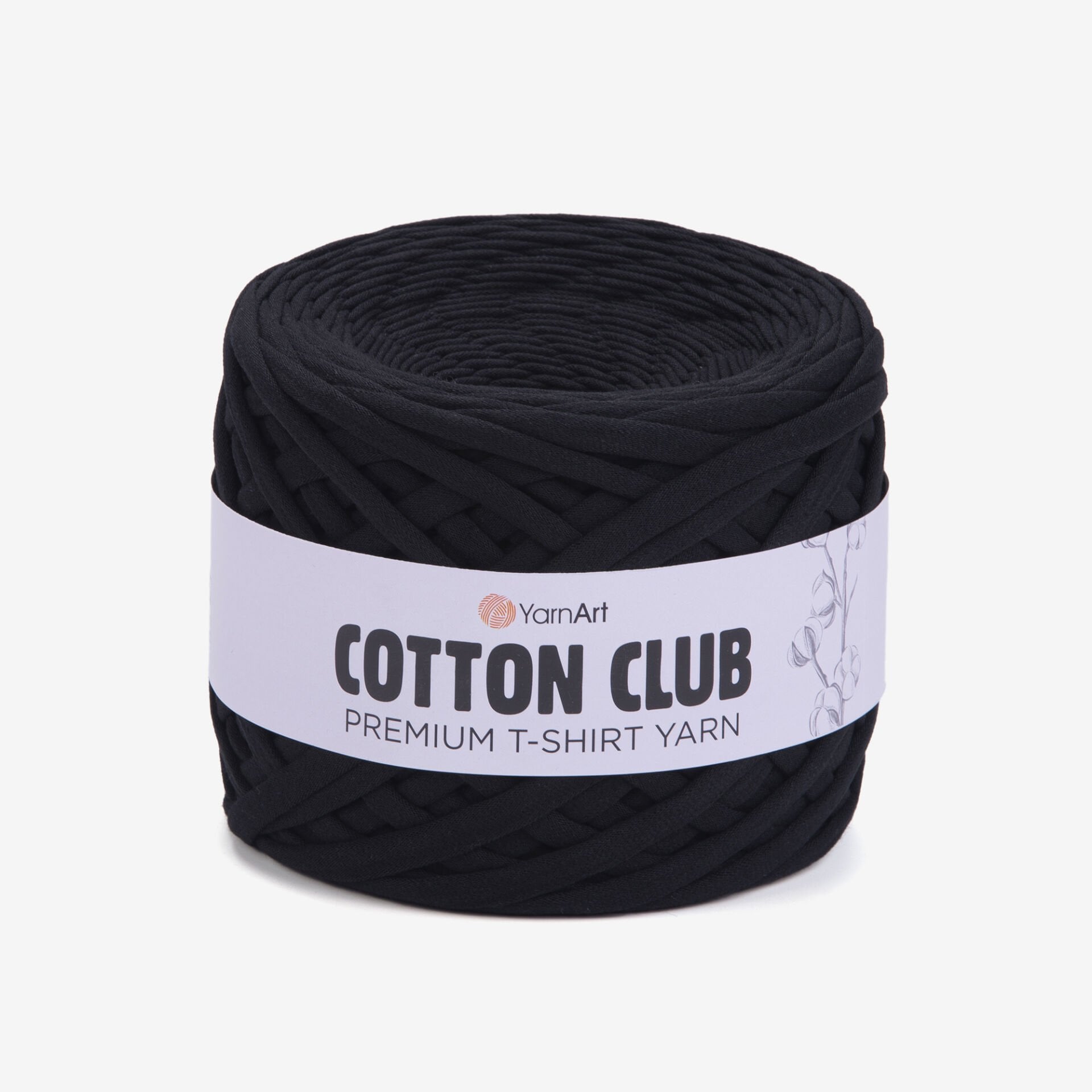 YARNART COTTON CLUB - PENYE KUMAŞ EL ÖRGÜ İPİ SİYAH - 7300