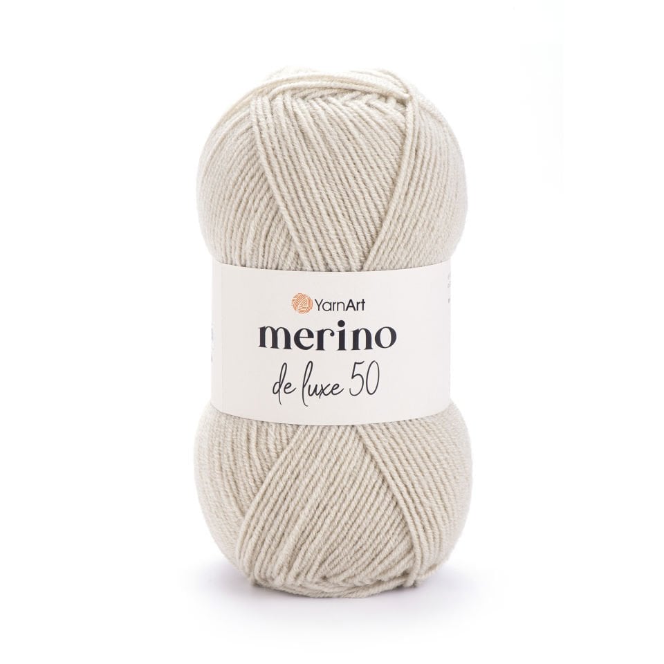 YARNART MERINO DE LUXE 50 - EL ÖRGÜ İPİ AÇIK BEJ - 033