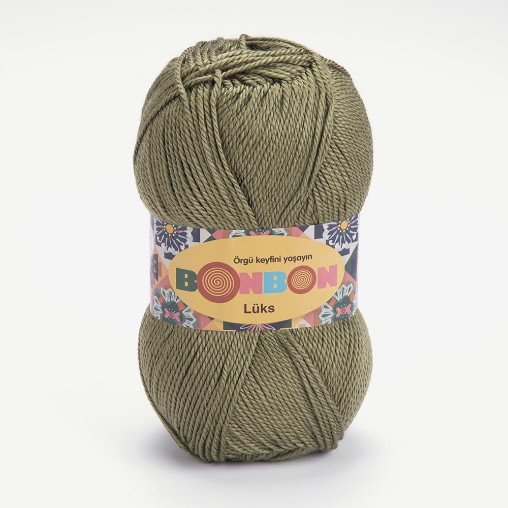 NAKO BONBON LÜKS - EL ÖRGÜ İPİ ZEYTİN YEŞİLİ - 98295