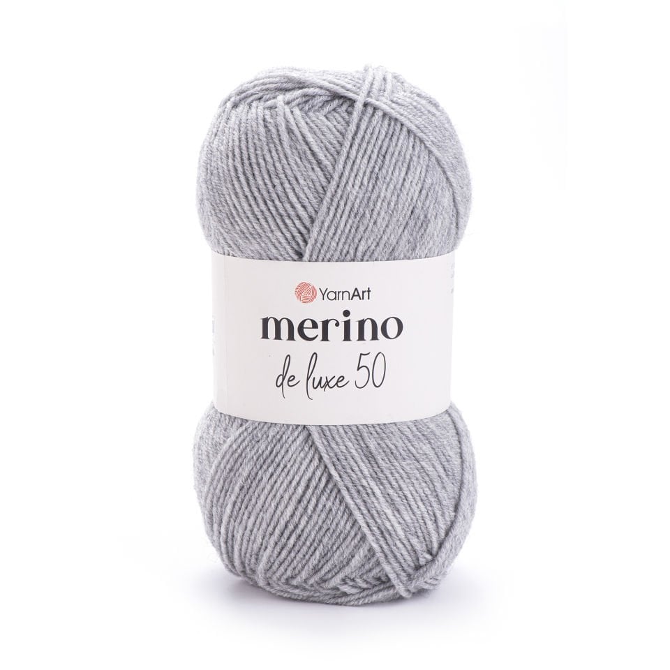 YARNART MERINO DE LUXE 50 - EL ÖRGÜ İPİ AÇIK GRİ - 0282