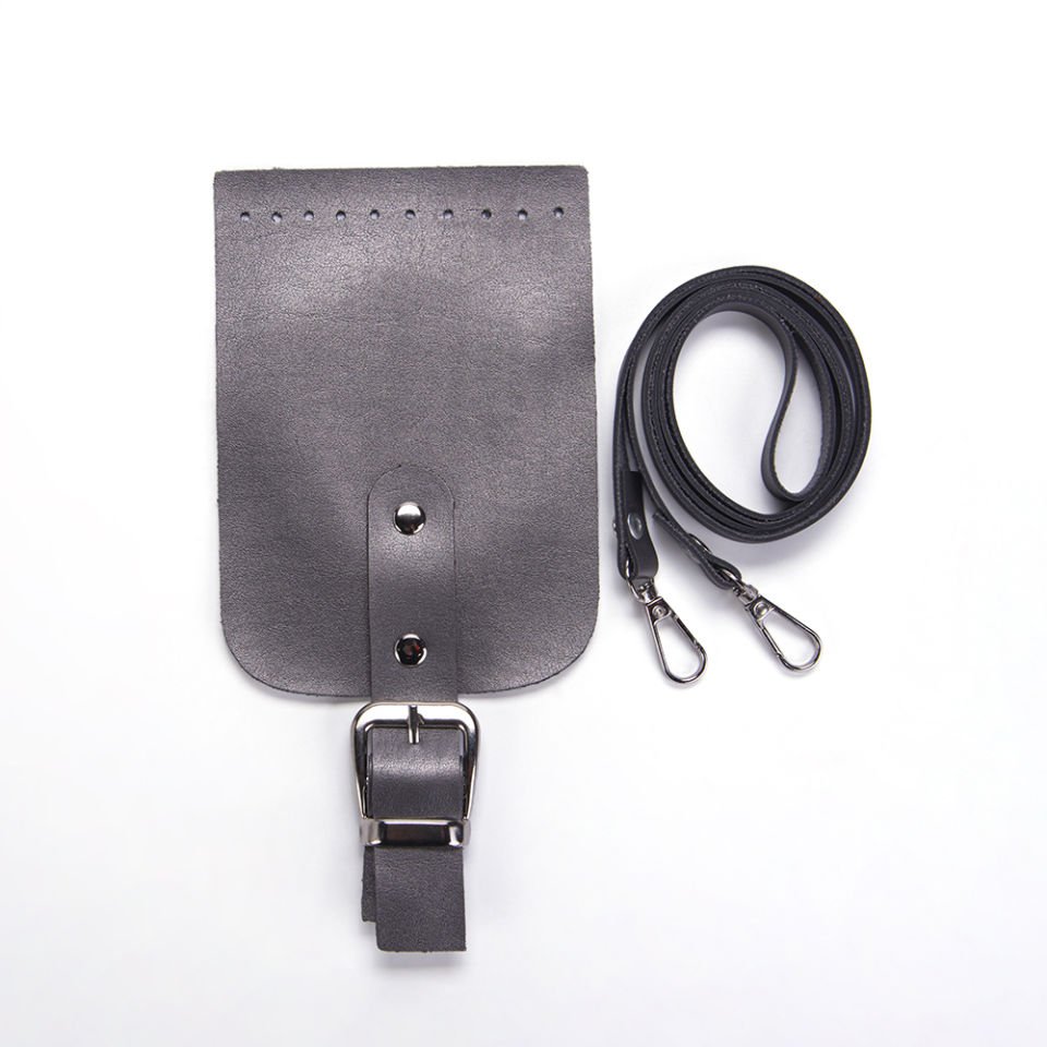 KAPAKLI MINI ÇANTA SETİ GRİ