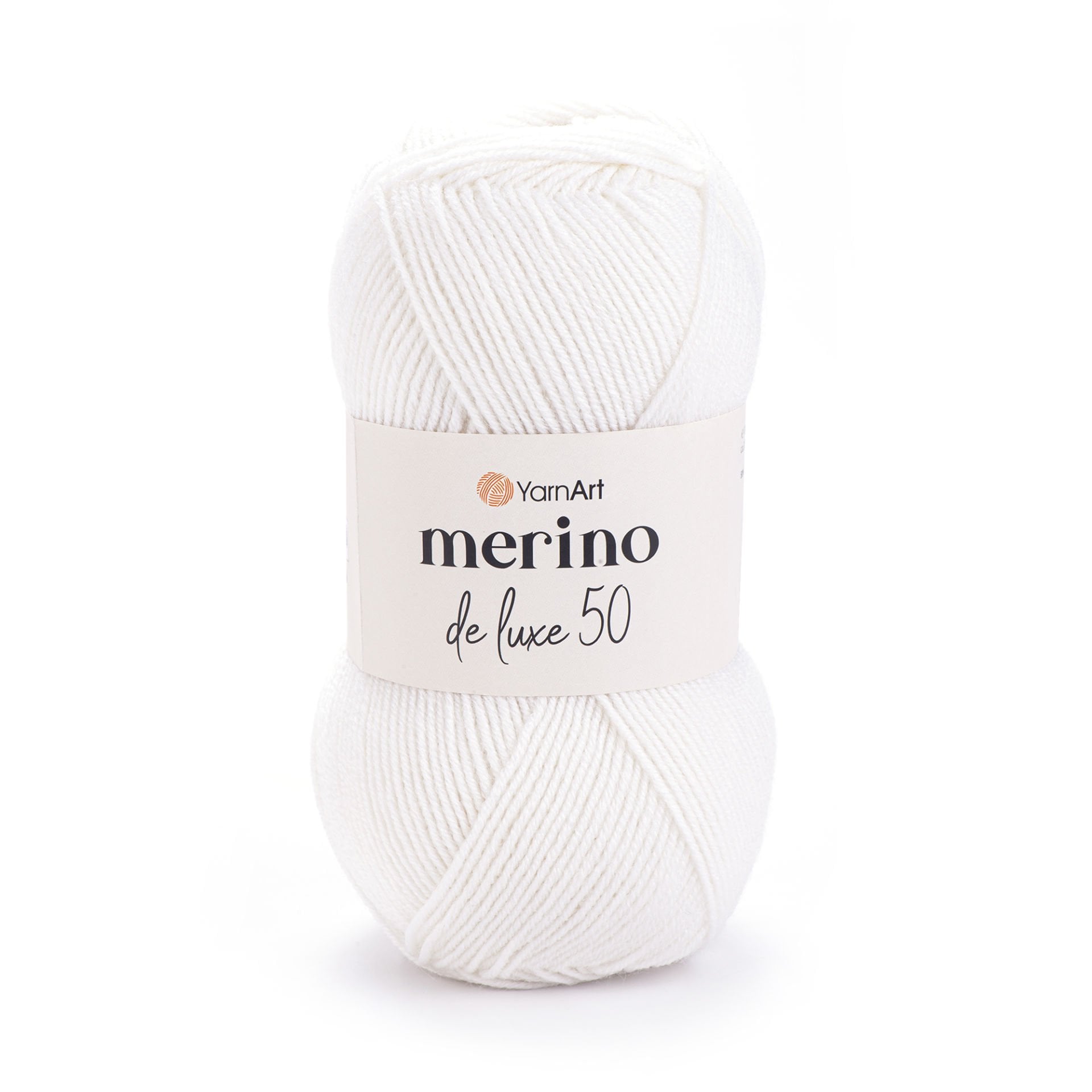 YARNART MERINO DE LUXE 50 - EL ÖRGÜ İPİ BEYAZ - 501