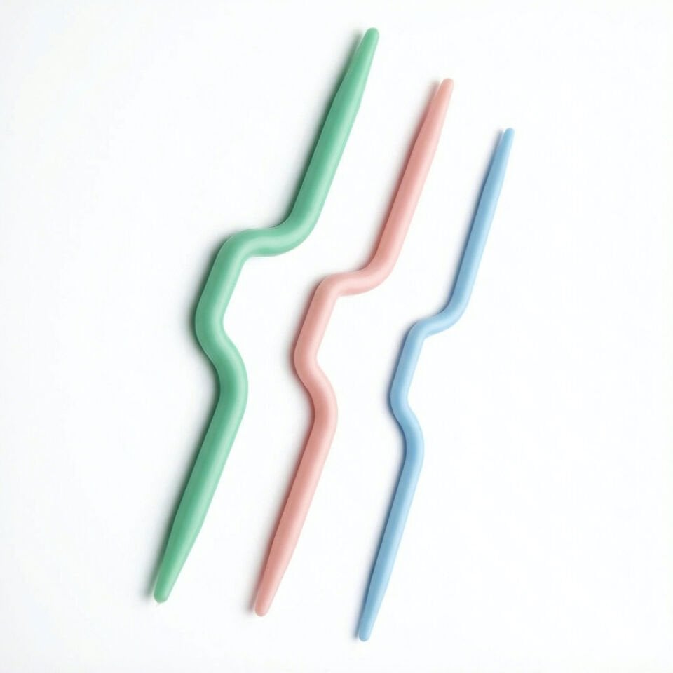 3'LÜ PLASTİK BÜKÜMLÜ ŞİŞ / İLMEK TUTUCU