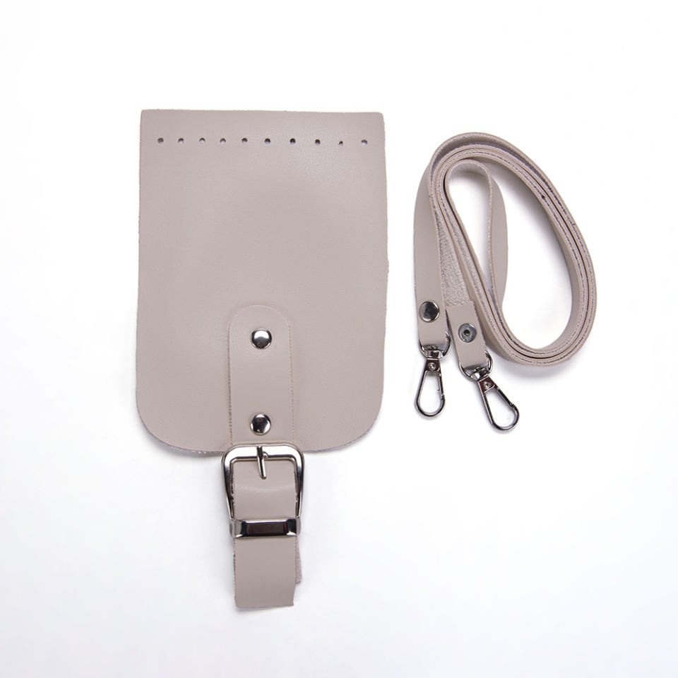 KAPAKLI MINI ÇANTA SETİ KREM