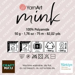 YARNART MINK - TÜYLÜ EL ÖRGÜ İPİ VİŞNE ÇÜRÜĞÜ - 339