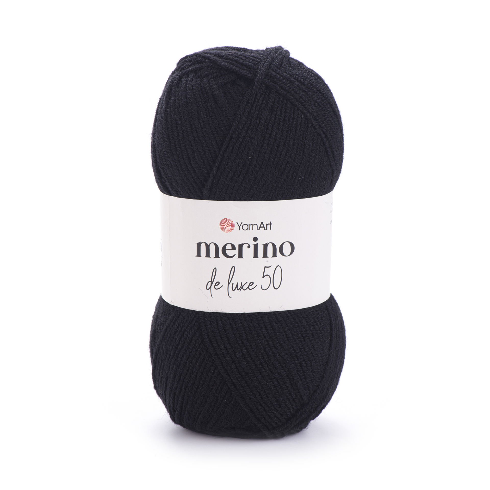 YARNART MERINO DE LUXE 50 - EL ÖRGÜ İPİ SİYAH - 585