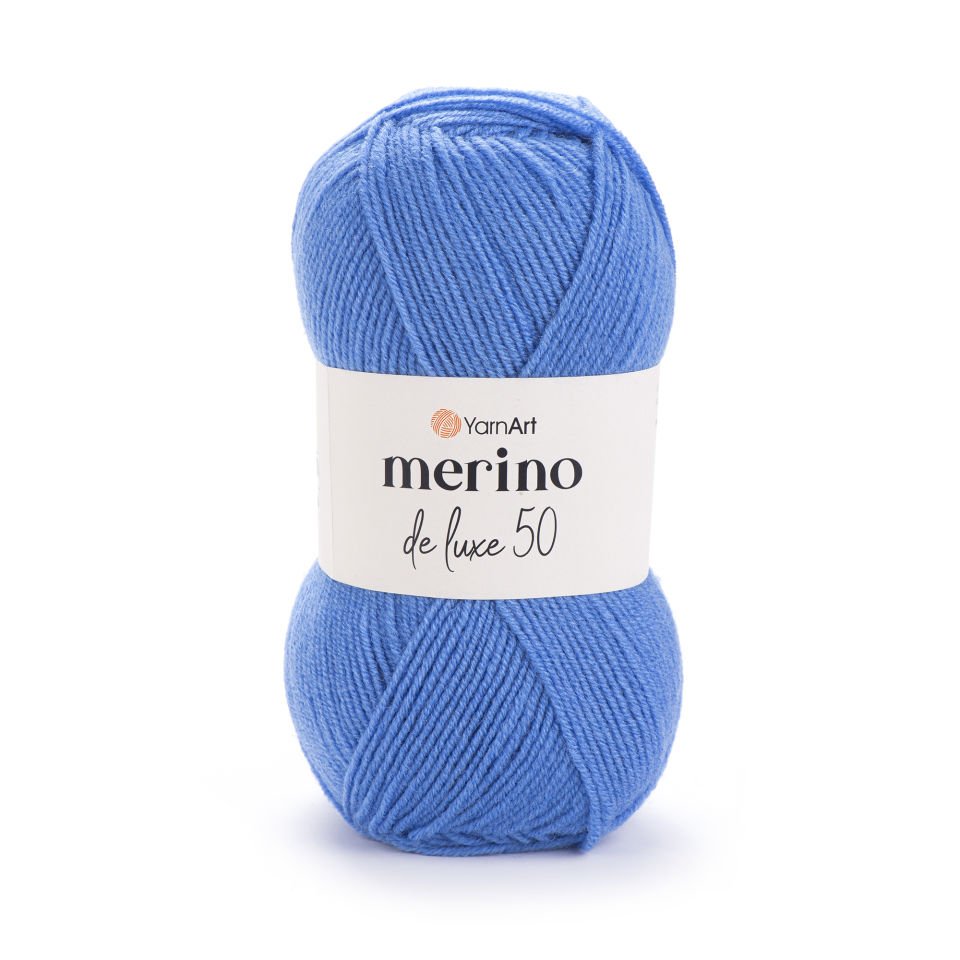 YARNART MERINO DE LUXE 50 - EL ÖRGÜ İPİ MAVİ - 600