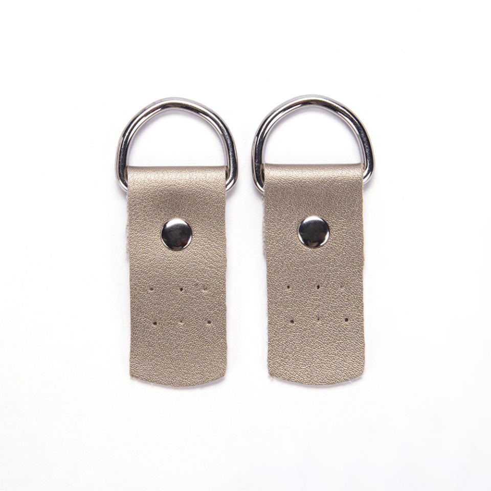 D HALKALI DERİ ÇANTA ASKI APARATI - 2 ADET GOLD