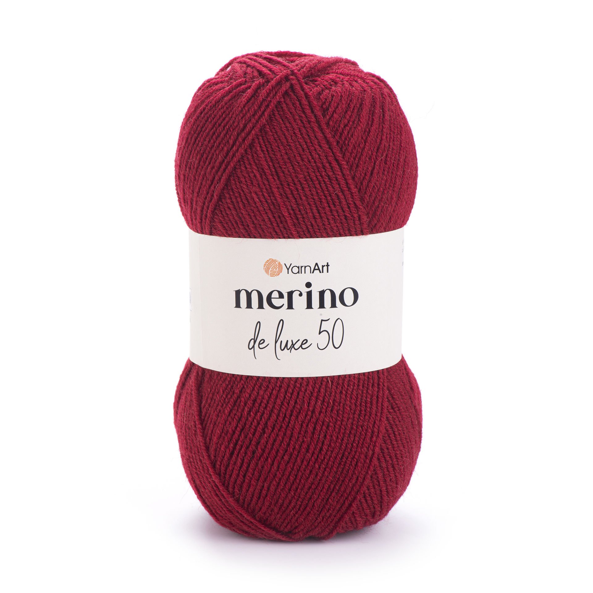 YARNART MERINO DE LUXE 50 - EL ÖRGÜ İPİ KOYU KIRMIZI - 3024