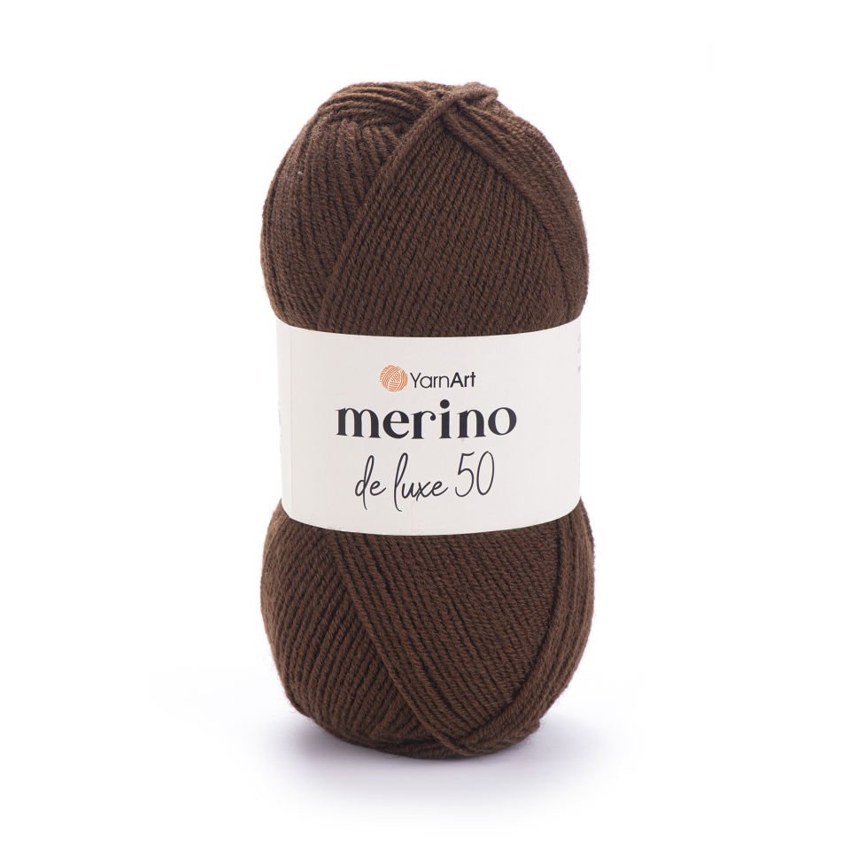 YARNART MERINO DE LUXE 50 - EL ÖRGÜ İPİ KIZIL KAHVE - 3067