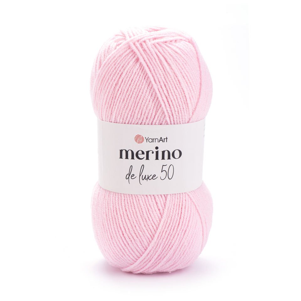YARNART MERINO DE LUXE 50 - EL ÖRGÜ İPİ TOZ PEMBE - 217