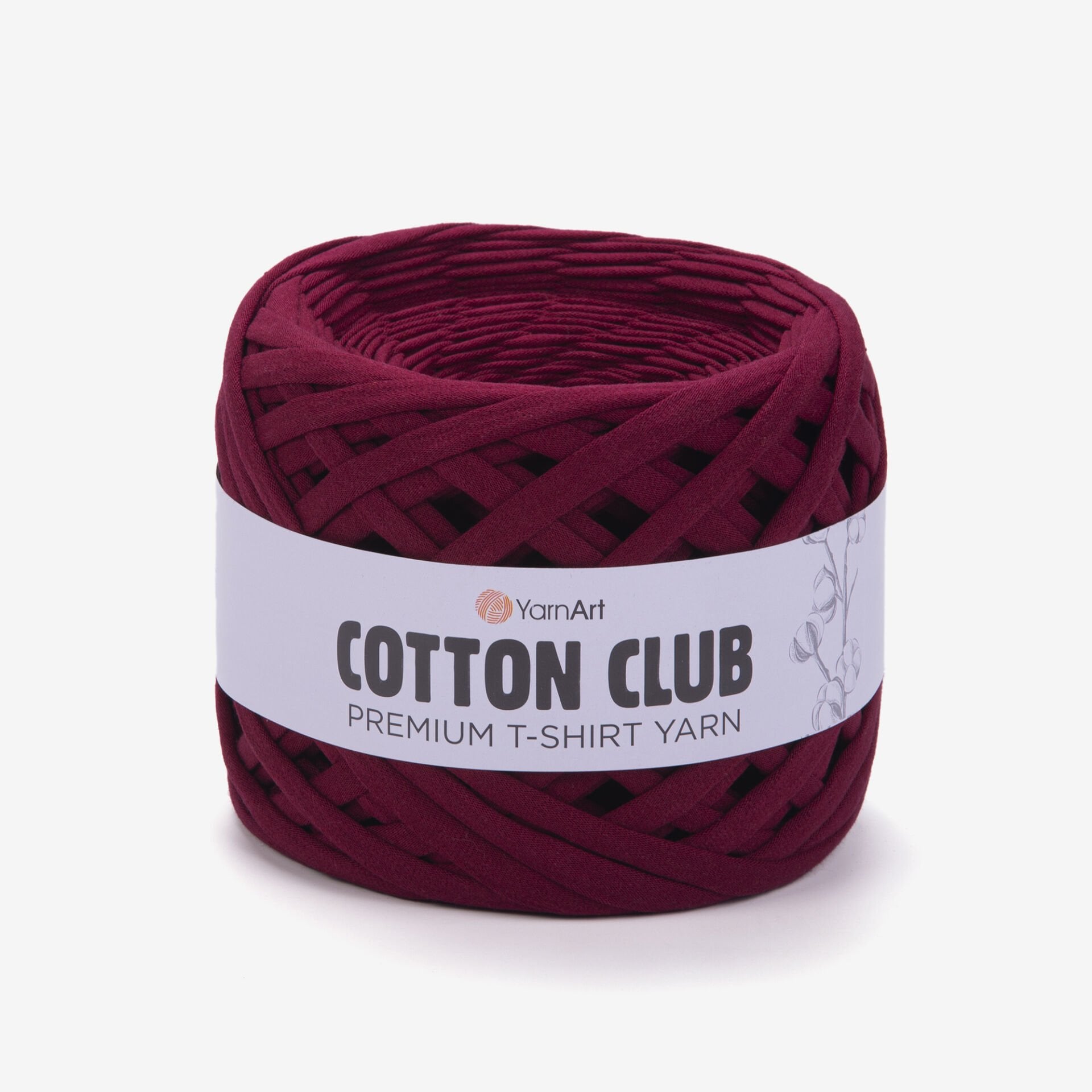 YARNART COTTON CLUB - PENYE KUMAŞ EL ÖRGÜ İPİ ŞARAP RENGİ - 7335