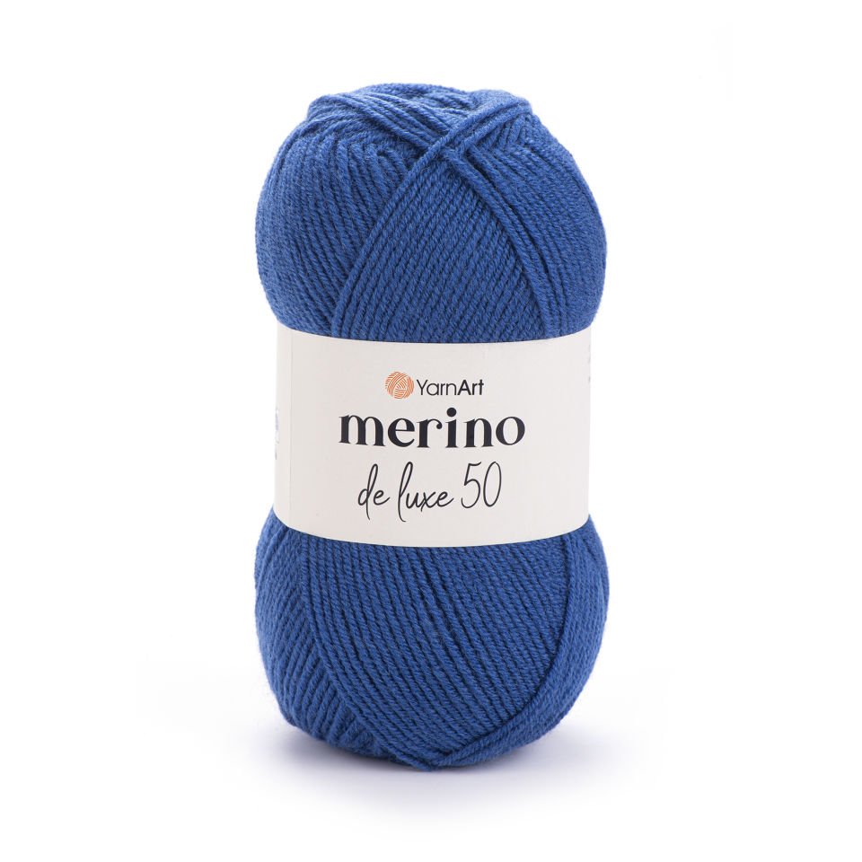 YARNART MERINO DE LUXE 50 - EL ÖRGÜ İPİ PETROL MAVİSİ - 551
