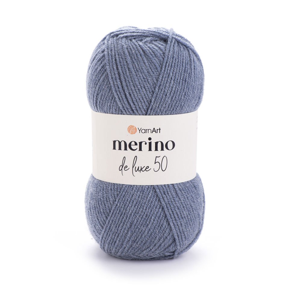 YARNART MERINO DE LUXE 50 - EL ÖRGÜ İPİ KOYU GRİ - 3864