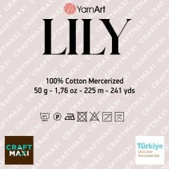 YARNART LILY - MERSERİZE DANTEL İPİ SAKS MAVİSİ - 4915
