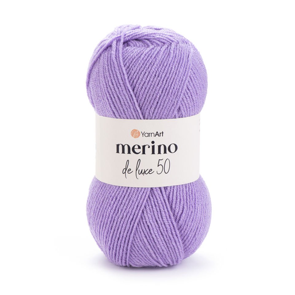 YARNART MERINO DE LUXE 50 - EL ÖRGÜ İPİ LİLA - 9560