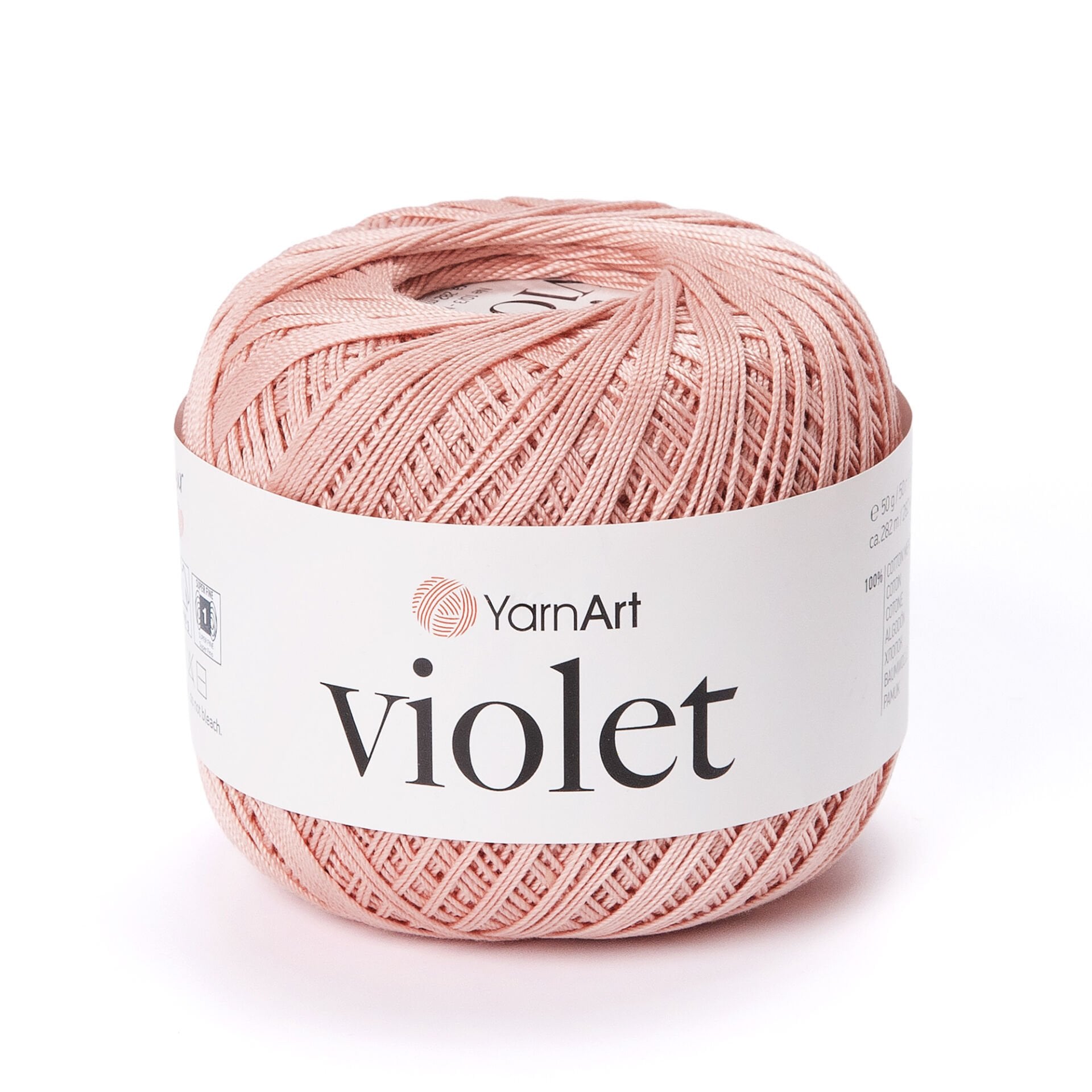 YARNART VIOLET - MERSERİZE DANTEL İPİ GÜL KURUSU - 4105