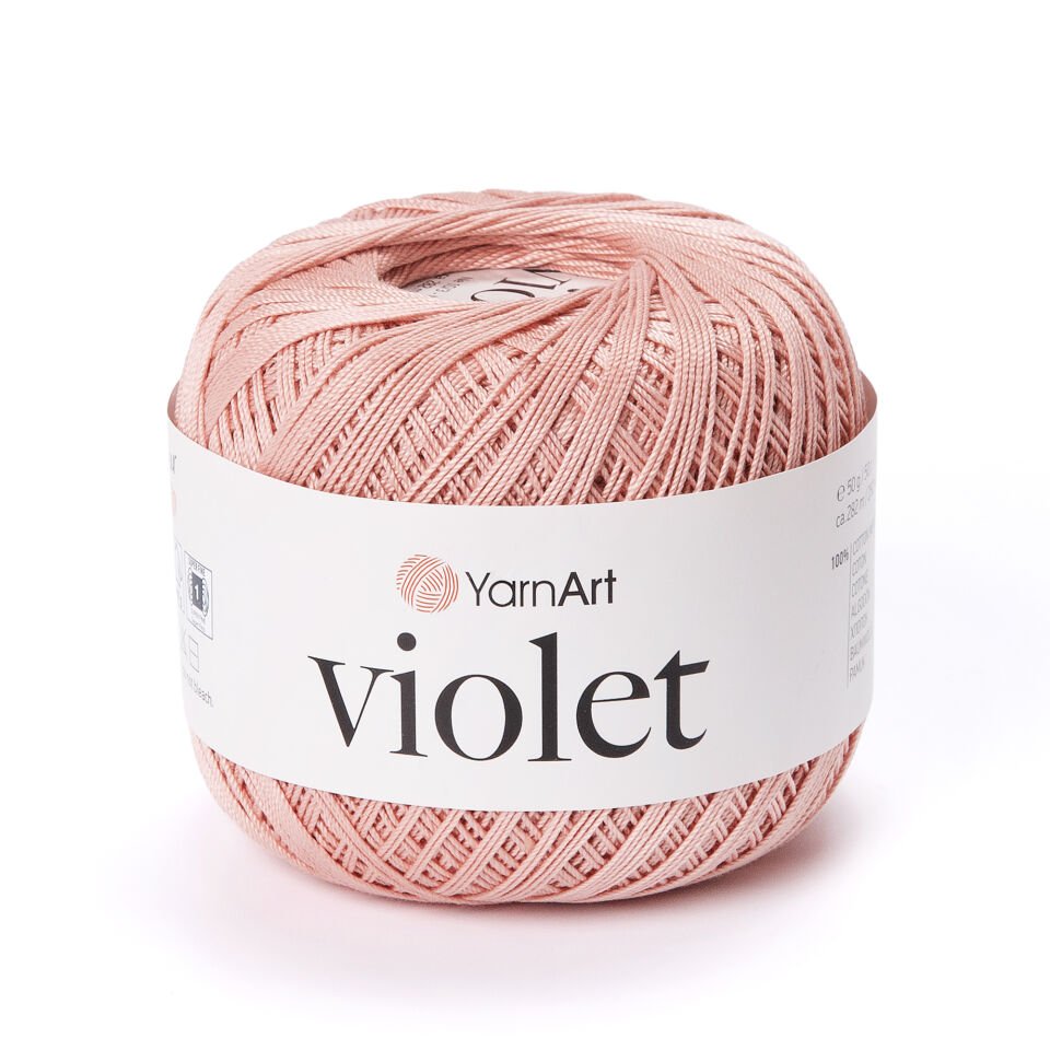 YARNART VIOLET - MERSERİZE DANTEL İPİ GÜL KURUSU - 4105