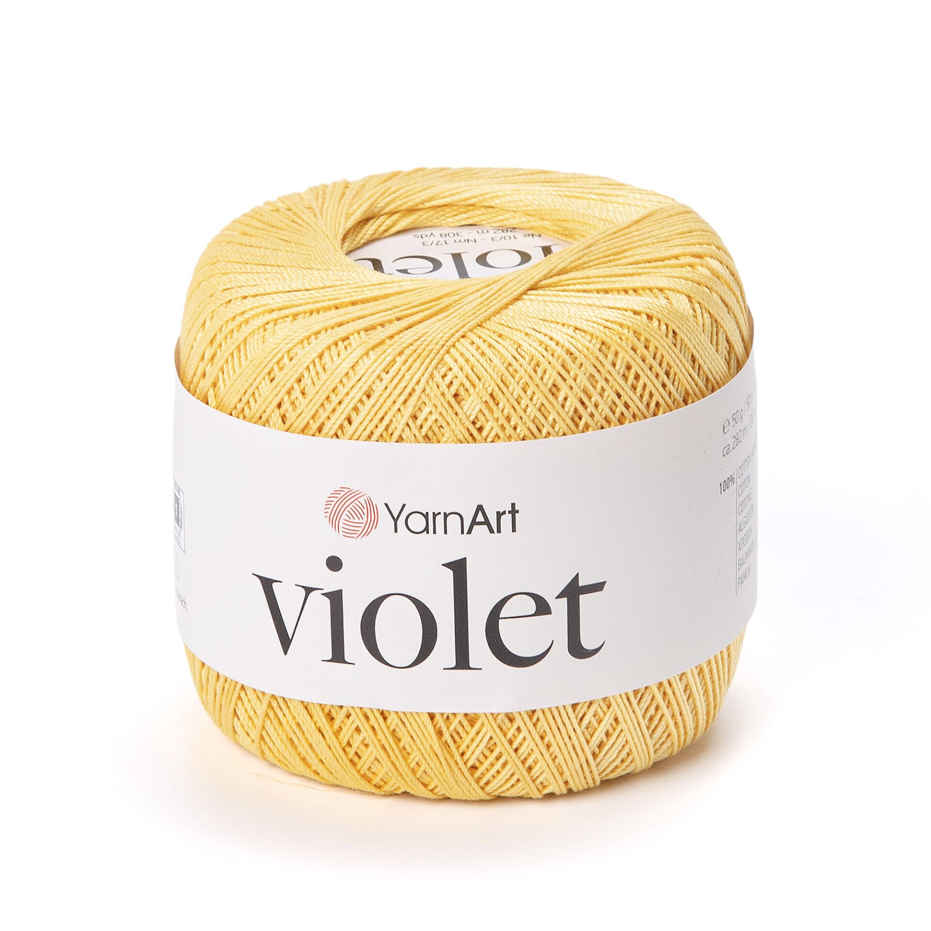 YARNART VIOLET - MERSERİZE DANTEL İPİ 4653 - SARI YARNART DANTEL