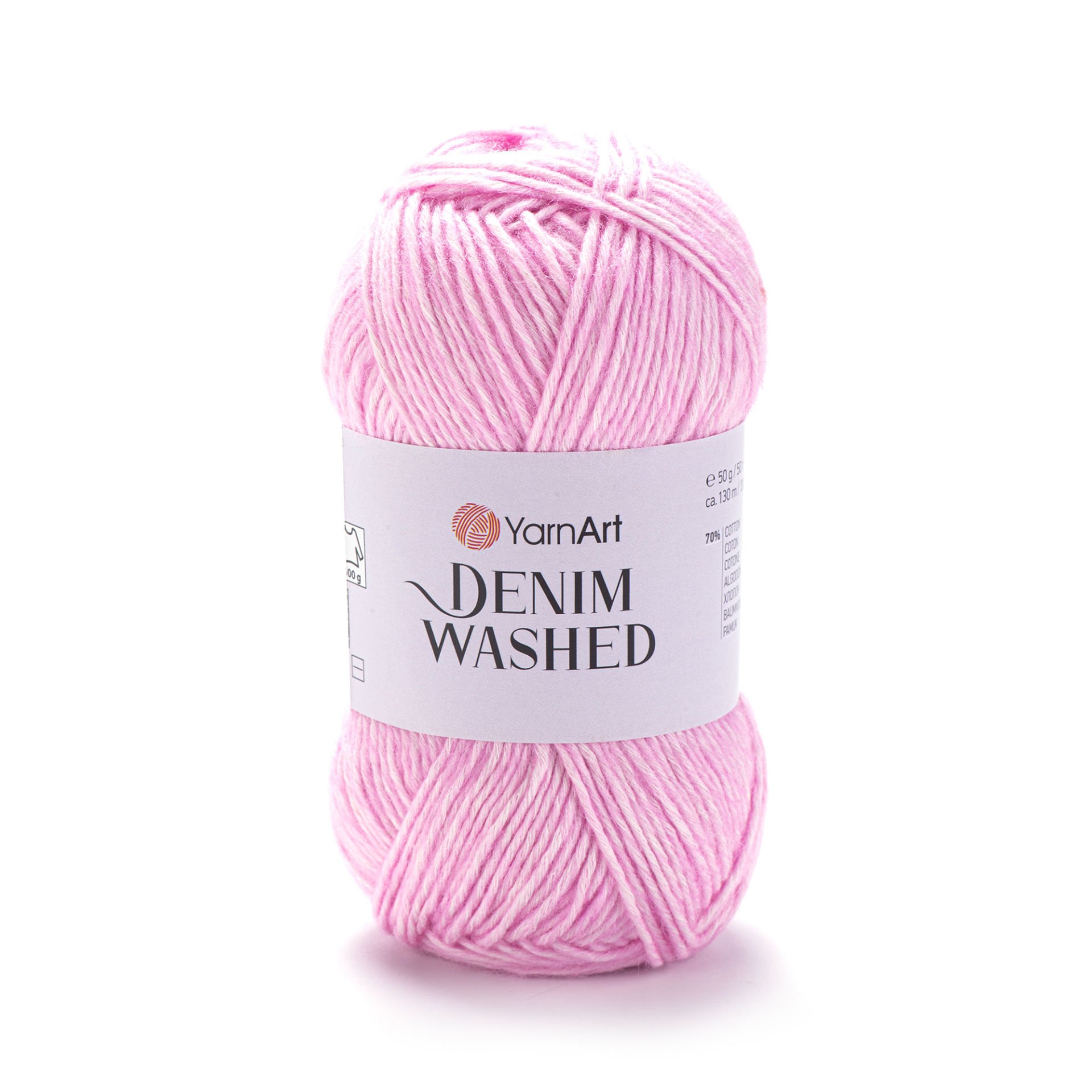 YARNART DENIM WASHED - MELANJ EL ÖRGÜ İPİ KIRIK BEYAZ - 900