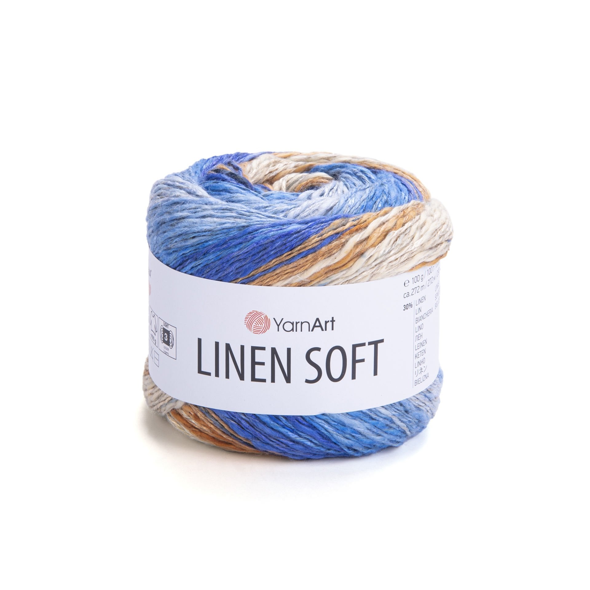 YARNART LINEN SOFT - EL ÖRGÜ İPİ EBRULİ - 7411 YARNART LINEN SOFT