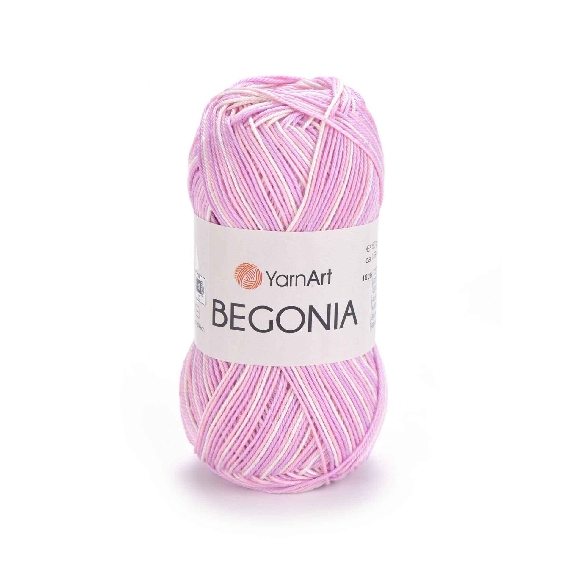 YARNART BEGONIA MELANGE - EBRULİ, MERSERİZE EL ÖRGÜ İPİ EBRULİ