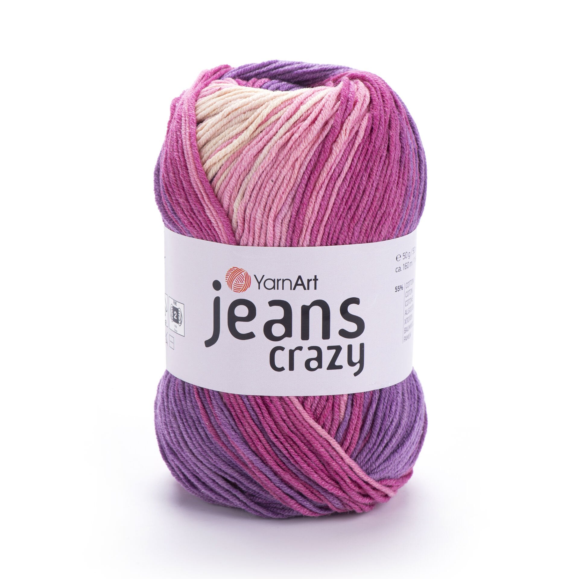 YARNART JEANS CRAZY - EBRULİ EL ÖRGÜ İPİ EBRULİ - 8220 YARNART