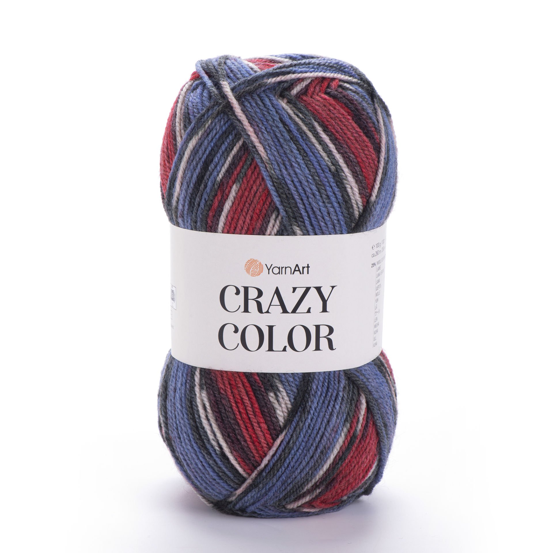 YARNART CRAZY COLOR - EBRULİ EL ÖRGÜ İPİ EBRULİ - 138 YARNART